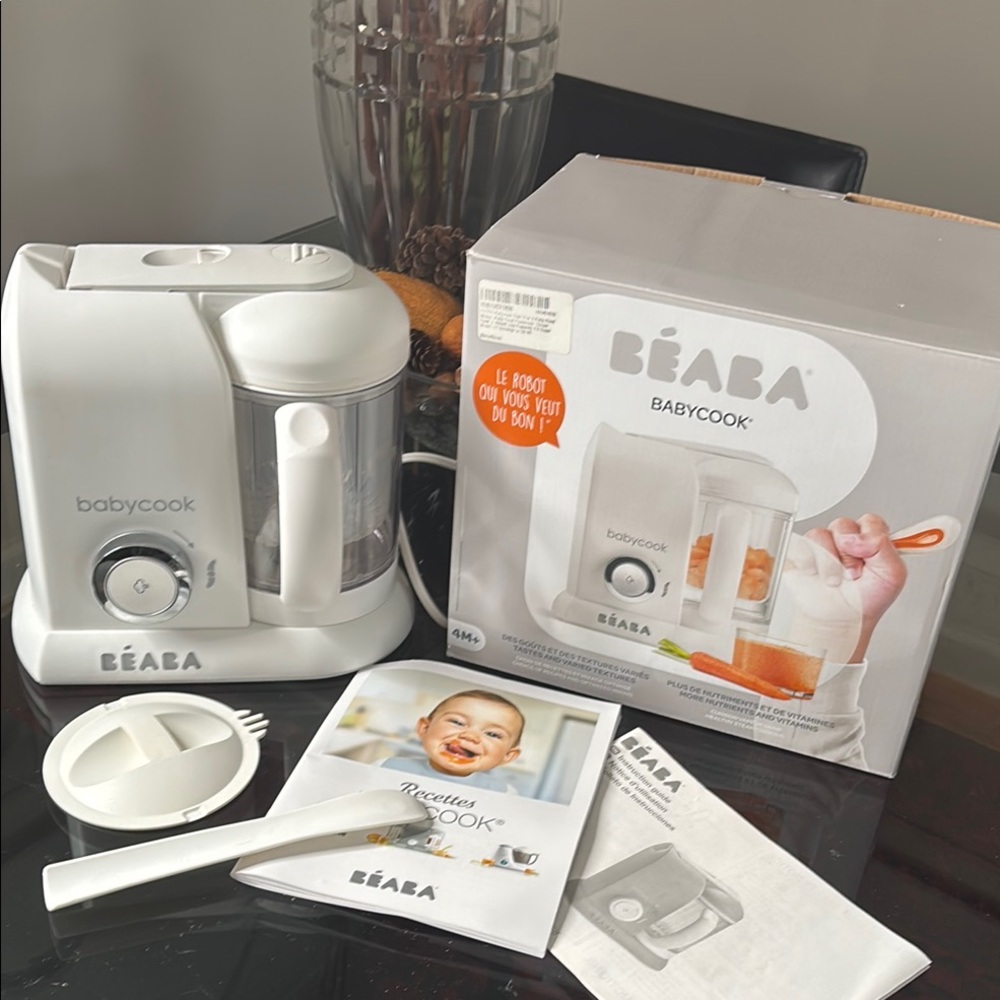 Béaba Babycook White Baby Food Maker Steam Blend Warm Defrost